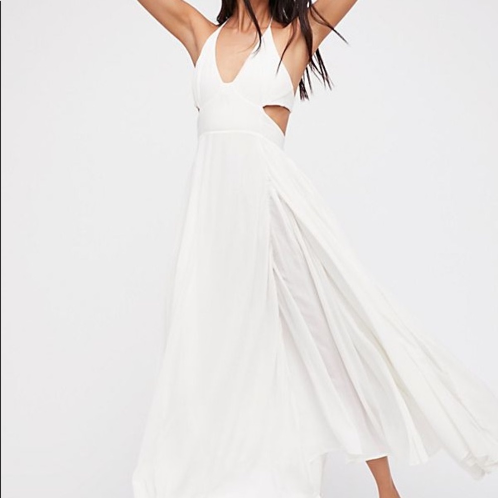 Free People Lille Maxi Dress - White - Size small